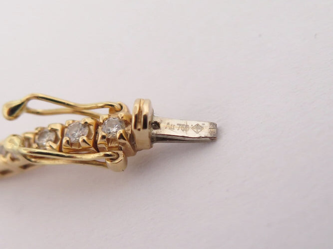 Bracelet Mauboussin Tu es ma rivière d'amour - Bracelet en or jaune 18k et diamants 2 ct 58 Facettes 272530