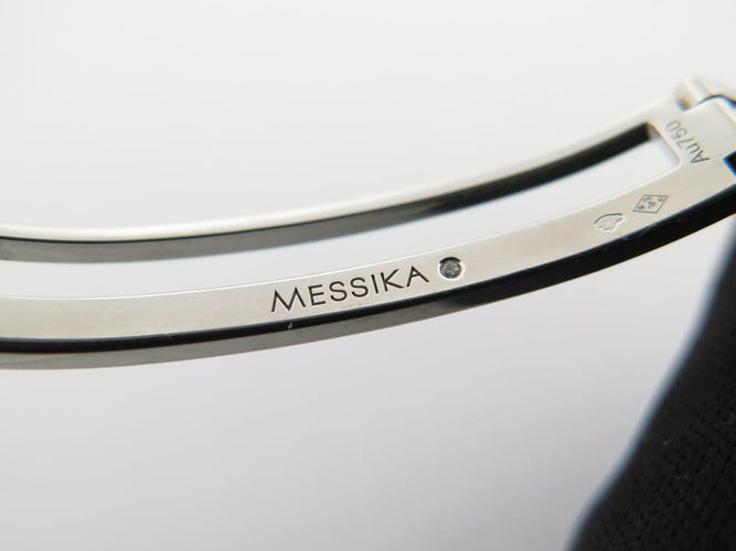 Bracelet Messika Move Romane - Bracelet jonc en or blanc et diamants 58 Facettes 268783