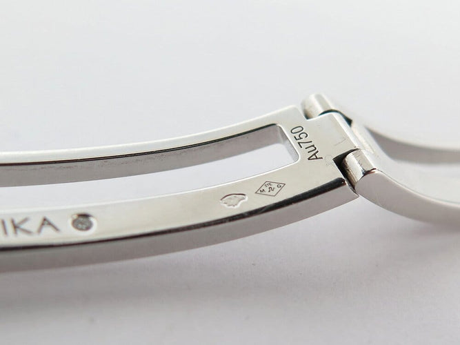 Bracelet Messika Move Romane - Bracelet jonc en or blanc et diamants 58 Facettes 268783