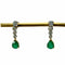 Boucles d'oreilles Boucles d’oreilles pendantes en or gris 18 carats et émeraudes poire 58 Facettes REF24017-181