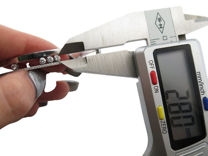 Bracelet Messika Move Romane - Bracelet jonc en or blanc et diamants 58 Facettes 268783