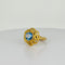 Bague Bague vintage en or 18k avec topaze bleue 58 Facettes 2509004