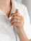Bague 53 Alliance vintage sertie étoile en or blanc 18 carats et diamants 58 Facettes 1145.2