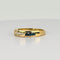 Bague Bague vintage en or jaune 18 carats avec diamants et saphirs bleus 58 Facettes 2310016