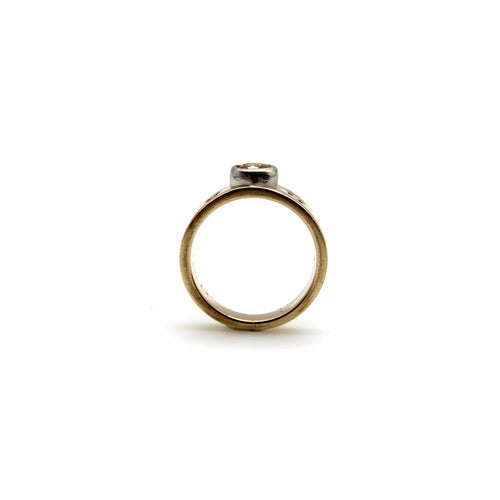 Bague MWM Goldsmithing - Bague en or jaune 14k et diamants roses 58 Facettes