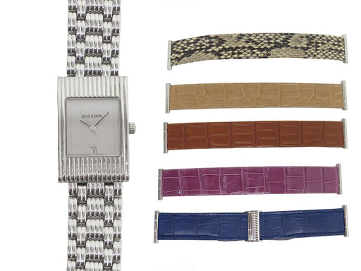 Montre Boucheron Reflet Medium - Montre à quartz 36 mm en acier palladié 58 Facettes 247336