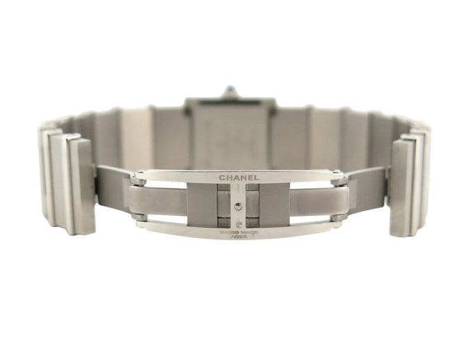 Montre Chanel Mademoiselle - Montre quartz en acier brossé et diamants 58 Facettes 267770