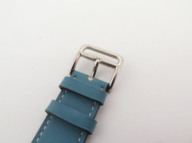 Montre montre HERMES heure h hh1.510 quartz 34 mm en acier et cuir bleu 58 Facettes 272965
