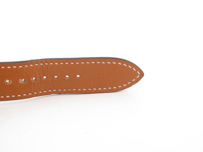 Montre montre HERMES heure h hh1.510 quartz 34 mm en acier et cuir bleu 58 Facettes 272965