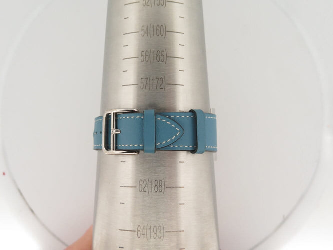 Montre montre HERMES heure h hh1.510 quartz 34 mm en acier et cuir bleu 58 Facettes 272965