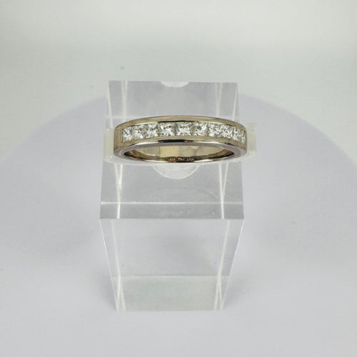 Bague Bague demi-alliance vintage en or blanc 18k et diamants 58 Facettes 2505030