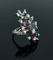 Bague I colori della vita - Bague en platine avec diamants et pierres précieuses 58 Facettes
