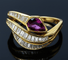 Bague 58 Bague serpent en or jaune 18 carats avec rubis et diamants 58 Facettes