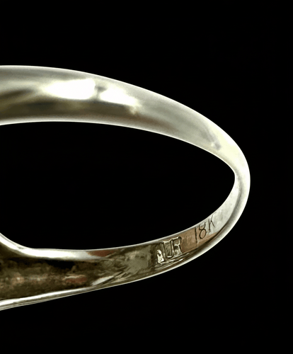 Bague Bague Art nouveau française en or blanc 18 carats et diamants 58 Facettes