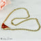 Collier Collier en or jaune 14 carats, corail et 21 diamants 58 Facettes 1851