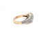 Bague 56 Bague cocktail rétro en or jaune et blanc 18k et diamants 58 Facettes
