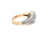 Bague 56 Bague cocktail rétro en or jaune et blanc 18k et diamants 58 Facettes