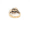 Bague 56 Bague cocktail rétro en or jaune et blanc 18k et diamants 58 Facettes