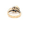 Bague 56 Bague cocktail rétro en or jaune et blanc 18k et diamants 58 Facettes
