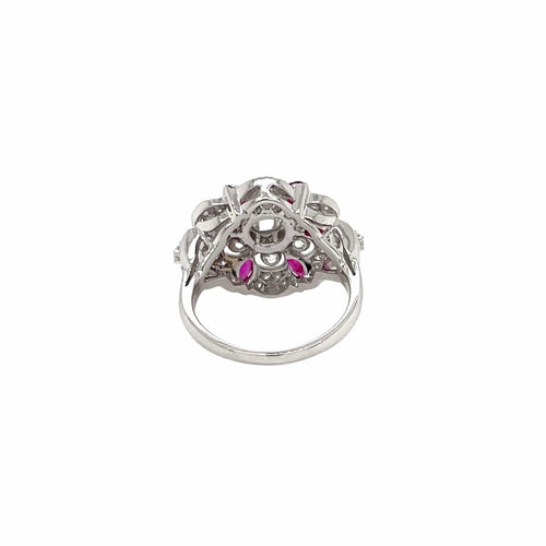 Bague 50 Bague rubis et diamants en or jaune et blanc 18k 58 Facettes