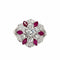 Bague 50 Bague rubis et diamants en or jaune et blanc 18k 58 Facettes