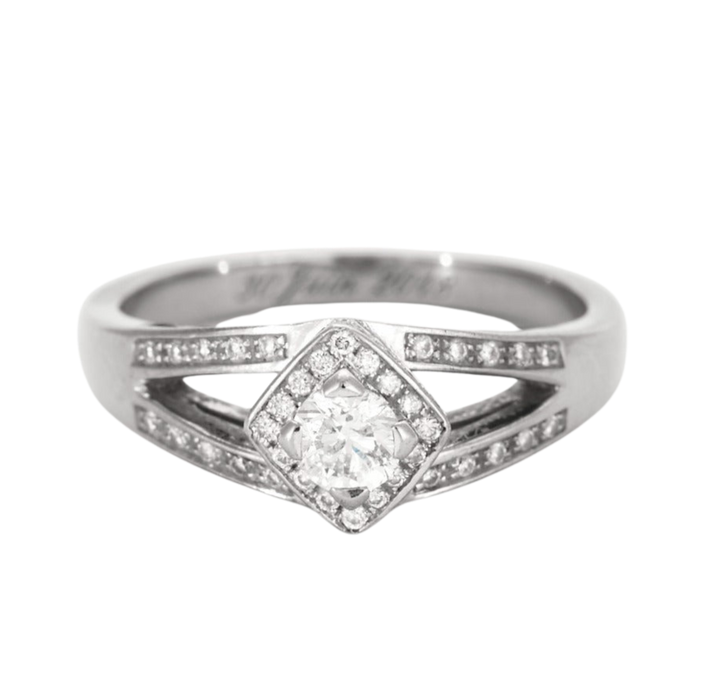 Mauboussin Solitaire Love my Love N°3 or gris et diamants