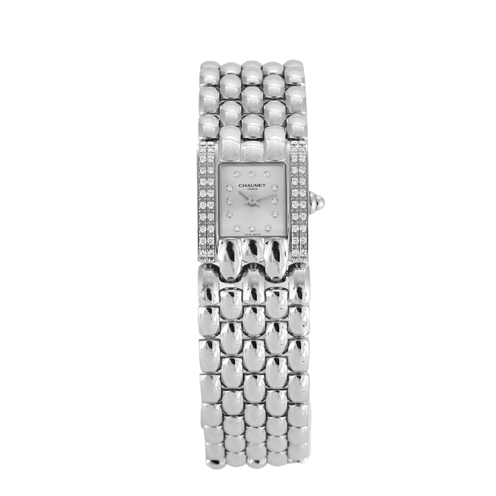 CHAUMET-KHESIS- Montre de dame acier et diamants