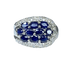 Bague 49 Bague bandeau en or blanc 10 saphirs et diamants 58 Facettes AB400
