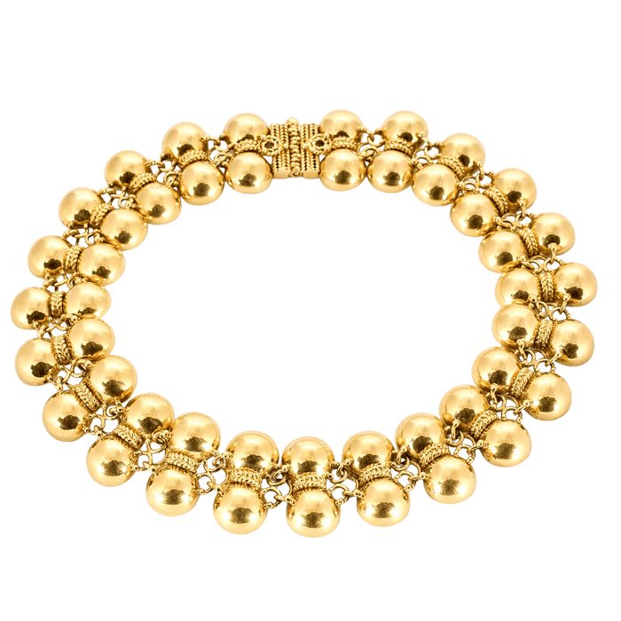 Collier RENE BOIVIN - Collier boules en or jaune 58 Facettes