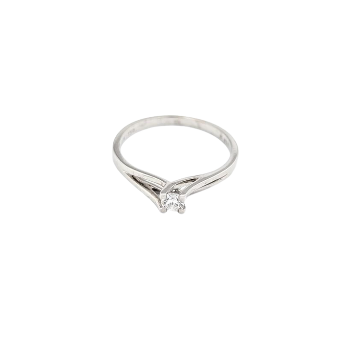 Bague 54 Solitaire en or blanc et diamant 58 Facettes 31070