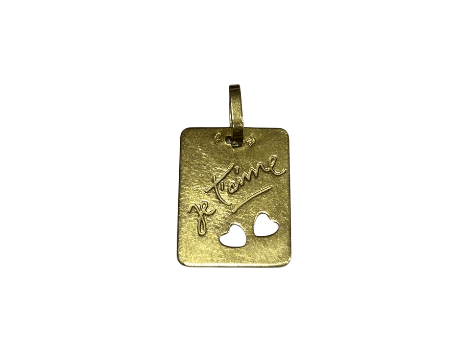 Pendentif Pendentif or jaune je t'aime 58 Facettes LP245