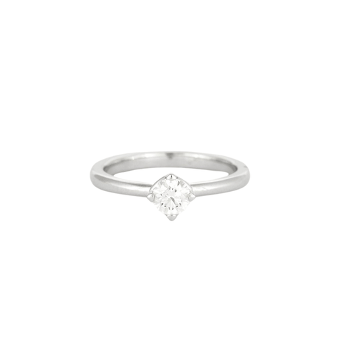 Bague 54 Solitaire or blanc avec diamant 58 Facettes 3121239