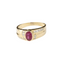 Bague 53 Bague Rubis ovale Diamants 58 Facettes