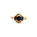 Ring 52 18k Yellow Gold Ring Sapphires and Diamonds 58 Facettes 33-GS30614-12