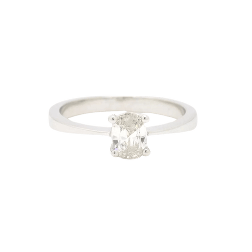 Bague Bague solitaire diamant en or blanc 58 Facettes