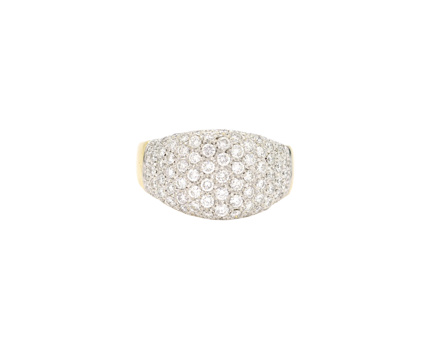 Damiani - Bague en or jaune et blanc avec diamants