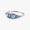 Bague 47.5 Bague «Songe» Art déco en or blanc 18 carats et saphirs, diamants 58 Facettes BO/220030 RIV