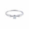 Bague 54.5 / Or Blanc / Diamants Bague "EVA" - Bague solitaire en or blanc 18k et diamant 0,10 ct 58 Facettes BO/220033 STA
