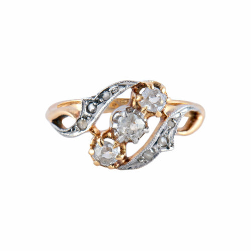 Bague 52 / Or Jaune / Diamants Bague "You" en or jaune 18k et diamants 58 Facettes BO/220063