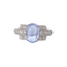 Ring 52 Ring White gold Sapphire cabochon Diamonds 58 Facettes 25565