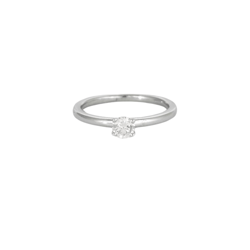Bague 53 Solitaire or blanc avec diamant 58 Facettes 3121289