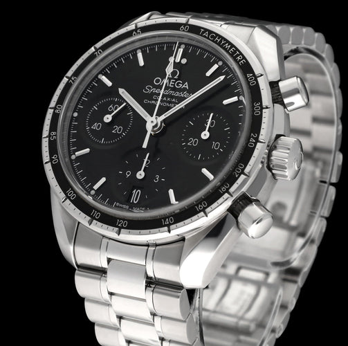 Montre Omega Speedmaster - Montre 324.30.38.50.01.001 38 mm acier, boîte et papiers (2021) 58 Facettes