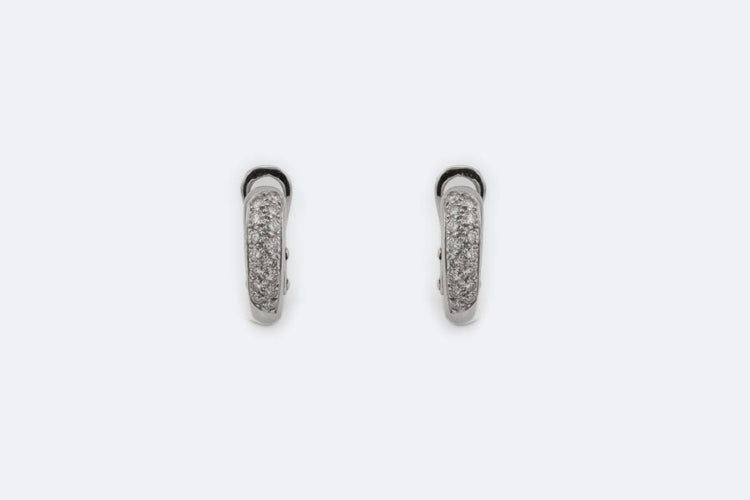 Boucles d'oreilles Oro Bianco Boucles d’oreilles en or blanc 18 kt avec diamants 58 Facettes orc98