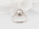 Bague 51 Bague solitaire en or blanc 18 ct et diamant taille brillant 58 Facettes 33056