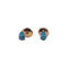 Boucles d'oreilles Boucles d'oreilles or rose serties de topazes 58 Facettes