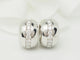 Boucles d'oreilles Boucles d’oreilles créoles en or blanc 18 ct et diamants 58 Facettes 33349