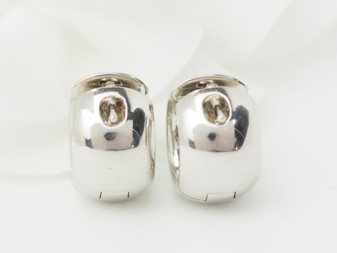 Boucles d'oreilles Boucles d’oreilles créoles en or blanc 18 ct et diamants 58 Facettes 33349