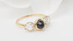 Bague 51 Bague cabochon saphir et diamants en or jaune 18 kt 58 Facettes 32794
