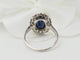 Bague 52.5 Bague Pompadour en or blanc 18 kt, saphir et diamants 58 Facettes 33190