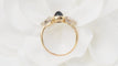Bague 51 Bague cabochon saphir et diamants en or jaune 18 kt 58 Facettes 32794